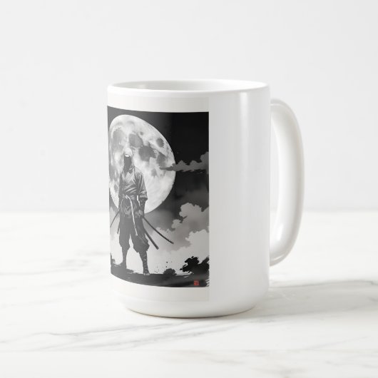 japanese ninja　月夜の忍者　静寂なる守護者 kaffeetasse (VorderseiteRechts)