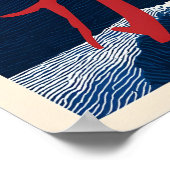 Japanese Ocean Poster Source of Strength – Blue (Ecke)