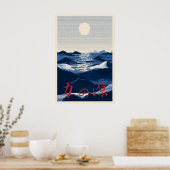 Japanese Ocean Poster Source of Strength – Blue (Küche)