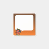 Japanese Ogre Yokai: Red Oni Speech Bubble Post-it Klebezettel (Vorderseite)