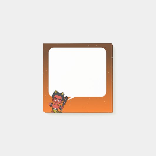 Japanese Ogre Yokai: Red Oni Speech Bubble Post-it Klebezettel (Vorderseite)