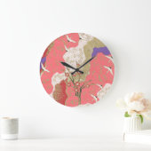 Japanese Origami Paper Pattern Wall Clock Große Wanduhr (Zuhause)