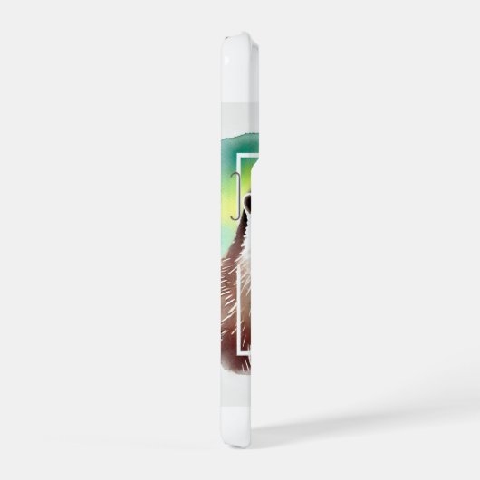 Japanese Otter in Tranquil Waters 040924AREF130 - iPhone Hülle (Rechte Seite)