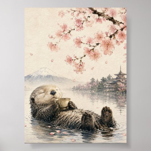 Japanese Otter Poster Printable Wall Art  (Vorne)