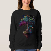 Japanese Outer Space Miniature tree on Galaxy Bons Sweatshirt (Vorderseite)