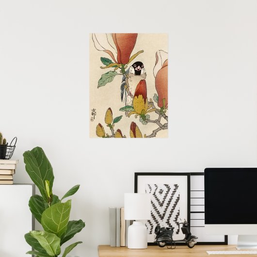 Japanese painting by koson ohara, 小原古邨の日本画 poster (Heimbüro)