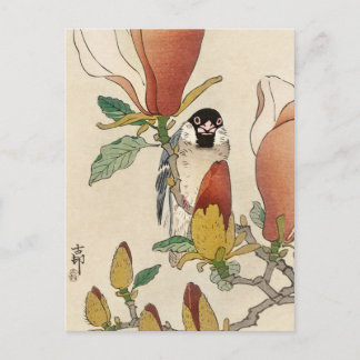 Japanese painting by ohara koson,vintage,小原古邨の日本画 postkarte