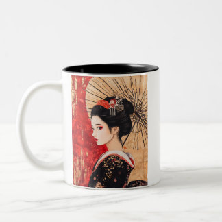 Japanese painting style GEISYA MAG10 Zweifarbige Tasse