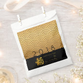 Japanese pattern Gold Dog Year 2018 Favor bag 2 Geschenktütchen (Ausgeschnitten)