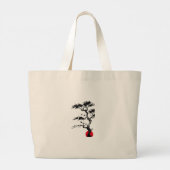 Japanese Peace Tote Bag Heiwa Kanji with Red Sun Jumbo Stoffbeutel (Rückseite)