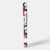 Japanese Pink Floral Pattern Monogrammed Case-Mate iPhone Hülle (Rückseite / Links)