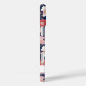 Japanese Pink Floral Pattern Monogrammed Case-Mate iPhone Hülle (Rückseite / Rechts)
