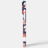 Japanese Pink Floral Pattern Monogrammed Case-Mate iPhone Hülle (Rückseite / Links)