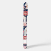Japanese Pink Floral Pattern Monogrammed Case-Mate iPhone Hülle (Rückseite / Rechts)