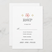  Japanese Plum Blossom Design Einladung (Vorne/Hinten)