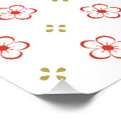  Japanese Plum Blossom Design Poster (Ecke)