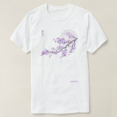 Japanese Purple Sakura Cherry Blossom Flower T-Shirt (Design vorne)