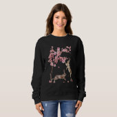 Japanese Rabbit Cherry Blossom Flower Sakura Tree Sweatshirt (Vorne ganz)