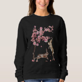 Japanese Rabbit Cherry Blossom Flower Sakura Tree Sweatshirt (Vorderseite)