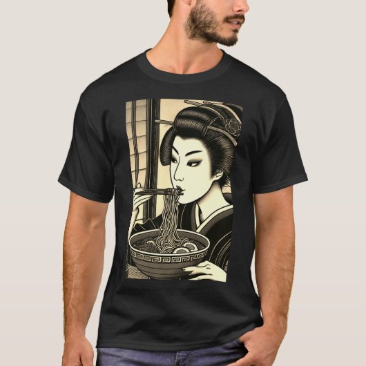 Japanese ramen kimono ukiyoe T-Shirt (Vorderseite)