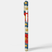 Japanese Red Floral Pattern Monogrammed Case-Mate iPhone Hülle (Rückseite / Links)