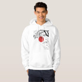 Japanese Red Sun & Brush Tree Art Hoodie (Vorne ganz)
