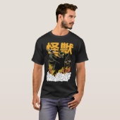 Japanese Retro Catzilla Kaiju Monster T-Shirt (Vorne ganz)