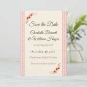 Japanese Sakura Asanoha Save the Date (Stehend Vorderseite)