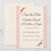 Japanese Sakura Asanoha Save the Date (Vorne/Hinten)