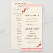 Japanese Sakura Asanoha Wedding Program Programm (Vorne/Hinten)