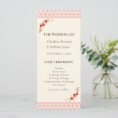Japanese Sakura Asanoha Wedding Program Programm (Stehend Vorderseite)