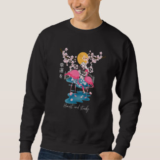 japanese Sakura flamingo For Men, Women, Family, G Sweatshirt