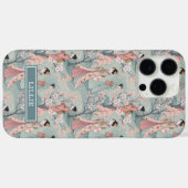 Japanese Sakura Geisha Pattern Monogrammed Case-Mate iPhone Hülle (Rückseite (Horizontal))