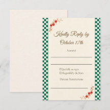 Japanese Sakura Ichimatsu RSVP Card