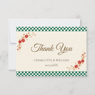 Japanese Sakura Ichimatsu Thank You Card Dankeskarte