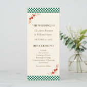 Japanese Sakura Ichimatsu Wedding Program Programm (Stehend Vorderseite)