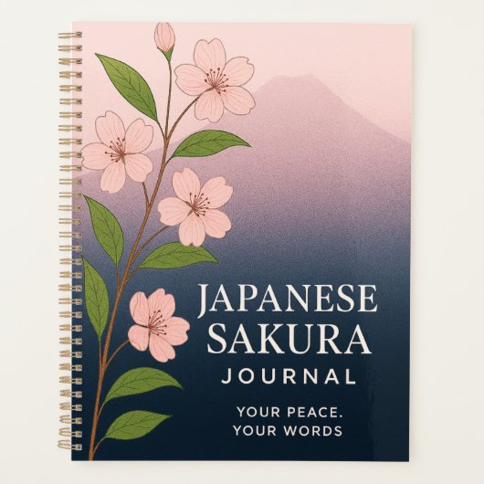Japanese Sakura Journal: Nature-Inspired Notebook Planer (Vorderseite)