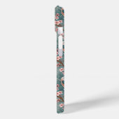 Japanese Sakura Koi Fish Pattern Monogrammed Case-Mate iPhone Hülle (Rückseite / Links)