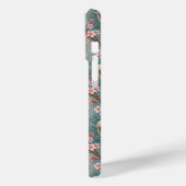 Japanese Sakura Koi Fish Pattern Monogrammed Case-Mate iPhone Hülle (Rückseite / Links)