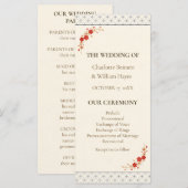 Japanese Sakura Shippo Wedding Program Programm (Vorne/Hinten)