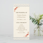 Japanese Sakura Shippo Wedding Program Programm (Stehend Vorderseite)