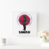 Japanese Samarai Wall Clock Quadratische Wanduhr (Zuhause)