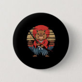 Japanese Samurai Capybara Button (Vorderseite)