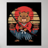 Japanese Samurai Capybara  Poster (Vorne)