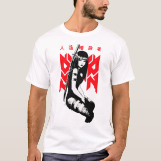 Japanese Samurai Cool Girl Urban Style  T-Shirt