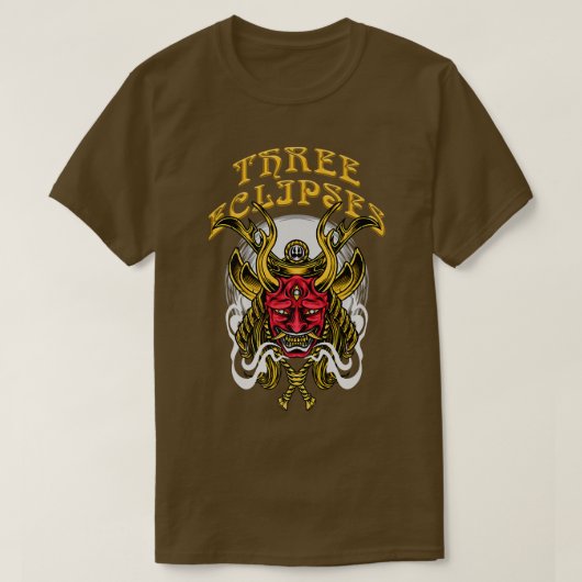 Japanese Samurai Cyborg Oni Mask Premium T-Shirt ( (Design vorne)