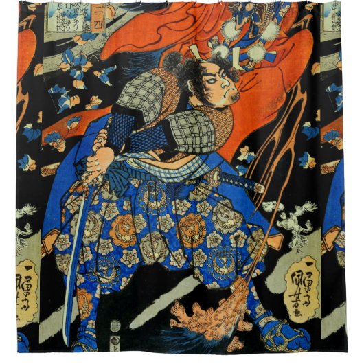 JAPANESE SAMURAI DUSCHVORHANG (Vorderseite)