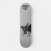 Japanese Samurai Ink Wash Paint Skateboard (Vorderseite)
