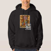 Japanese Samurai Ninja Cat Warrior Retro Samurai Hoodie (Vorderseite)