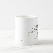 Japanese Samurai × Sakura Ink Art Kaffeetasse (Mittel)